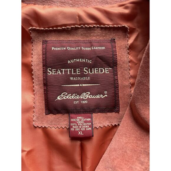 Vintage Blush Pink Suede Leather Jacket Western Cowgirl Rancher Patina XL - Picture 3 of 9